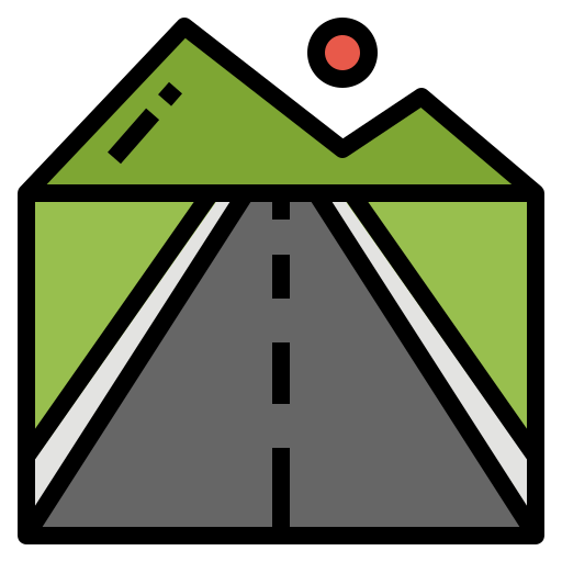 도로 Aphiradee (monkik) Lineal Color icon