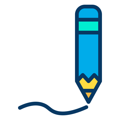연필 Kiranshastry Lineal Color icon