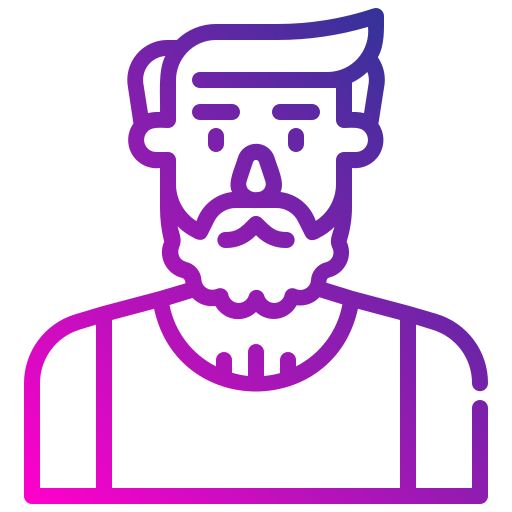 uomo con la barba Generic gradient outline icona