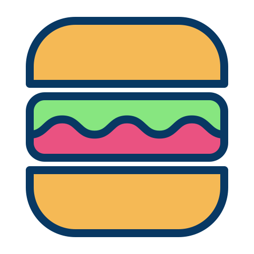 Бургер Kiranshastry Lineal Color иконка