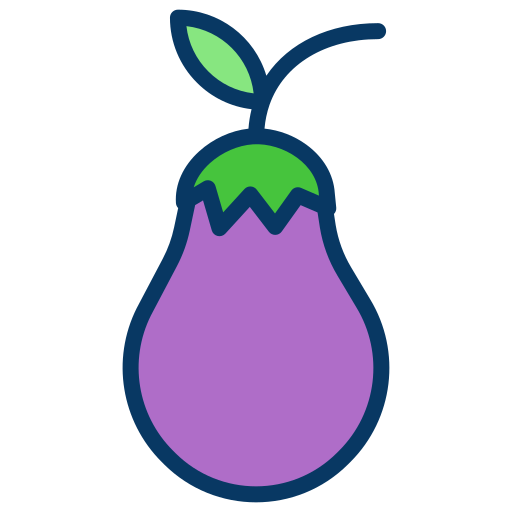 aubergine Kiranshastry Lineal Color icon