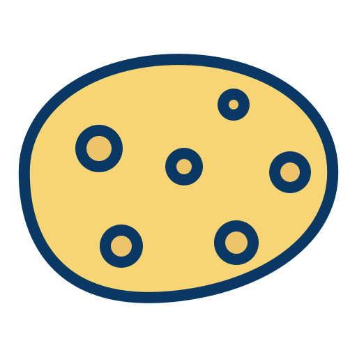 patata Kiranshastry Lineal Color icona