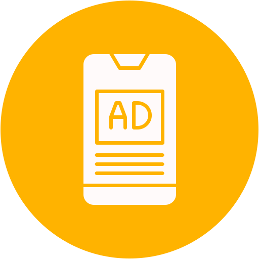 Mobile advertisement Generic color fill icon