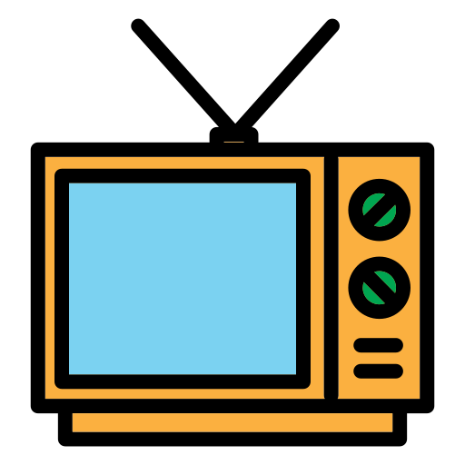 telewizor, stary Generic color lineal-color ikona