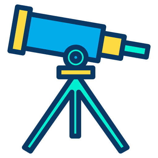 망원경 Kiranshastry Lineal Color icon