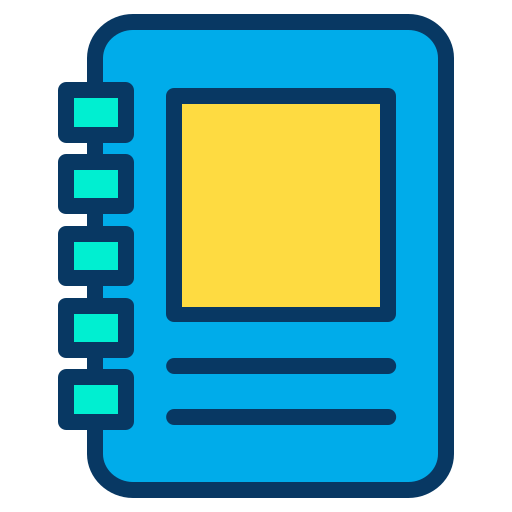 Notebook Kiranshastry Lineal Color icon