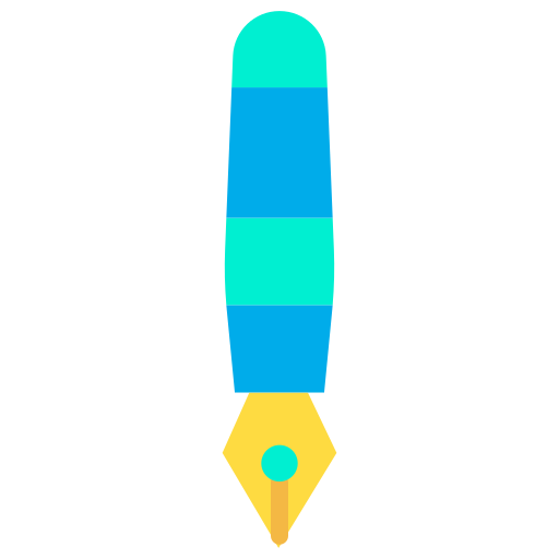 stylo plume Kiranshastry Flat Icône