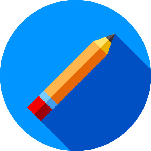연필 Flat Circular Flat icon