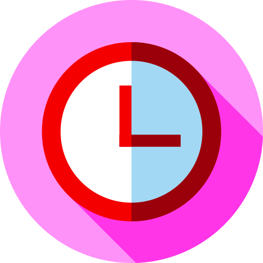 Reloj Flat Circular Flat icono