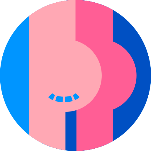 Butt Flat Circular Flat icon