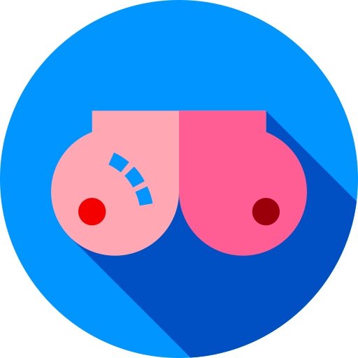 Breast Flat Circular Flat icon
