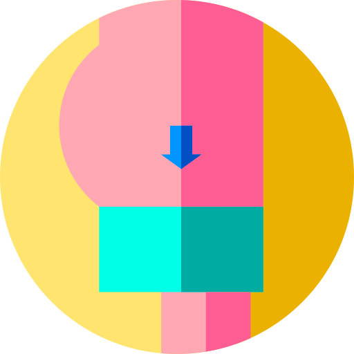 腹 Flat Circular Flat icon