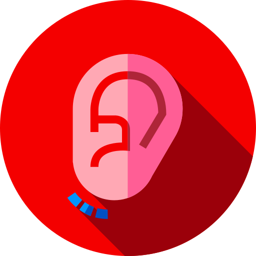 耳 Flat Circular Flat icon