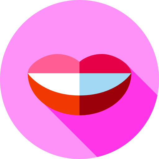 Smile Flat Circular Flat icon