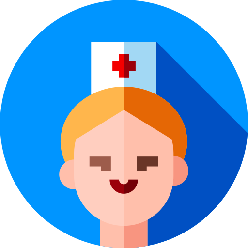 Медсестра Flat Circular Flat иконка
