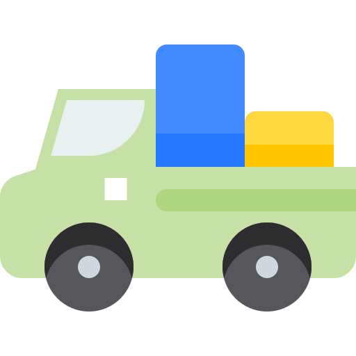 ciężarówka dostawcza Pixelmeetup Flat ikona