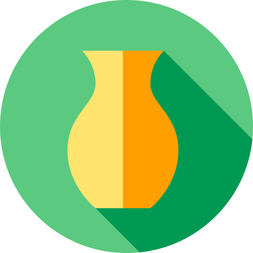 Vase Flat Circular Flat icon