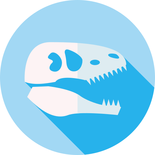 Tyrannosaurus rex Flat Circular Flat icono