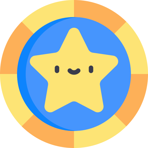 Звезда Kawaii Flat иконка