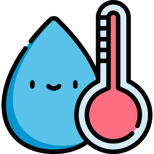 gorąca woda Kawaii Lineal color ikona