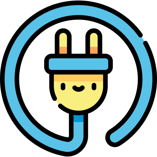 Plug Kawaii Lineal color icon