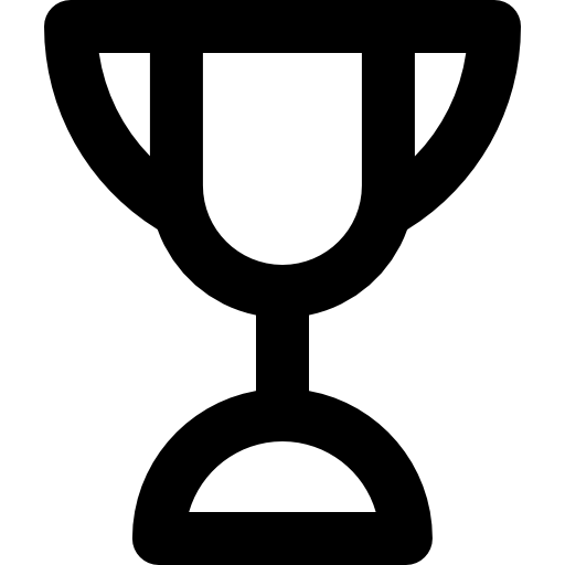 trofeo Basic Rounded Lineal icono