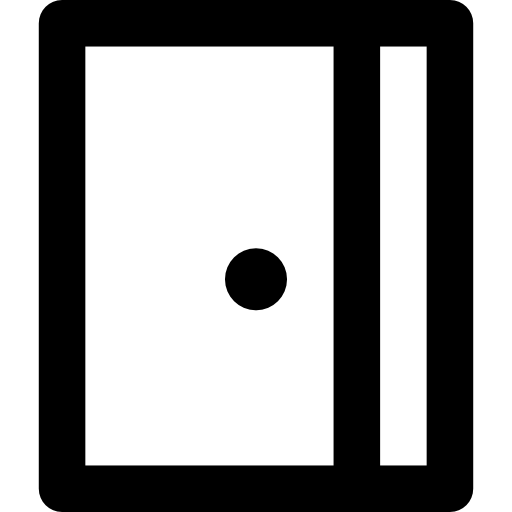 puerta Basic Rounded Lineal icono