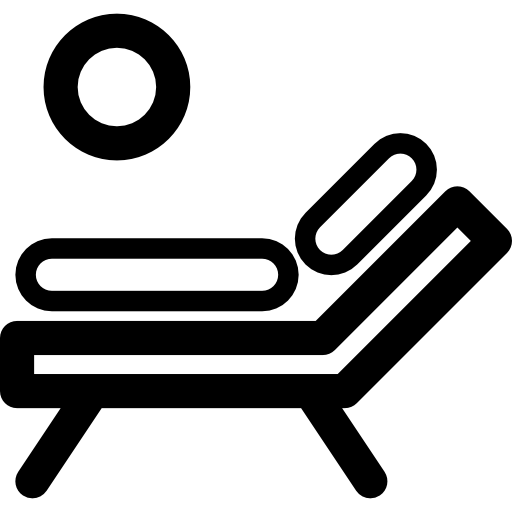 Deck chair Curved Lineal icon