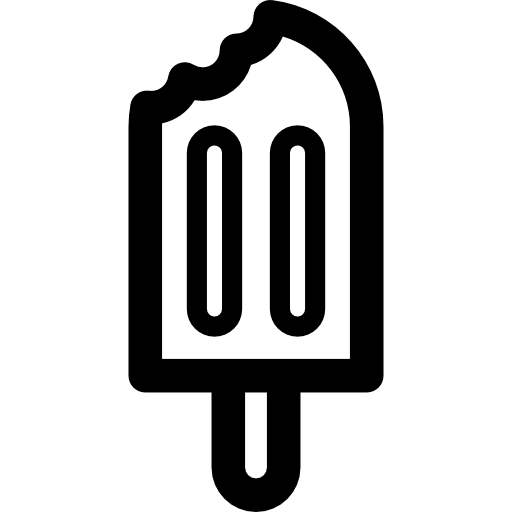 lodowy pop Curved Lineal ikona