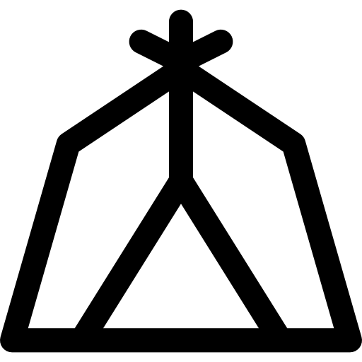 텐트 Curved Lineal icon