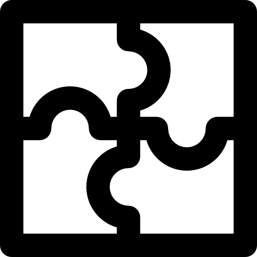 rompecabezas Basic Rounded Lineal icono
