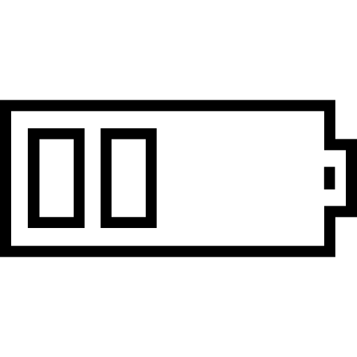 bateria Detailed Straight Lineal ikona
