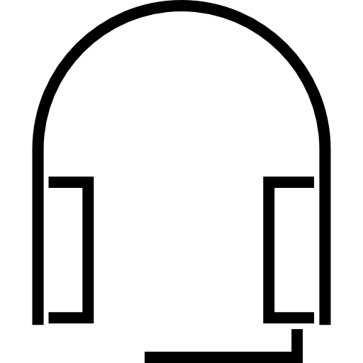 hoofdtelefoon Detailed Straight Lineal icoon