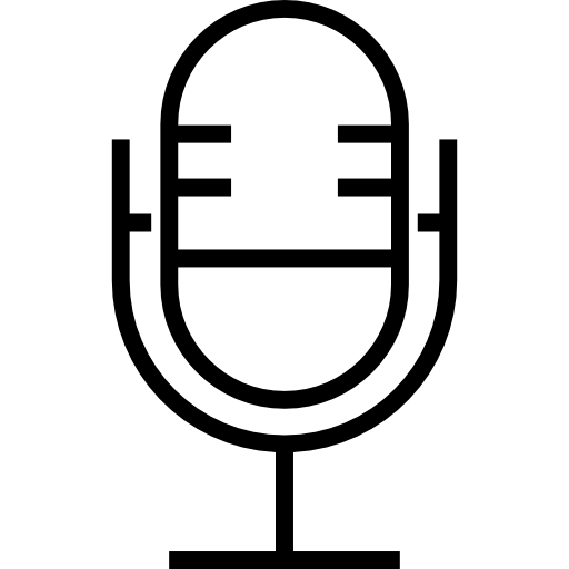 mikrofon Detailed Straight Lineal ikona