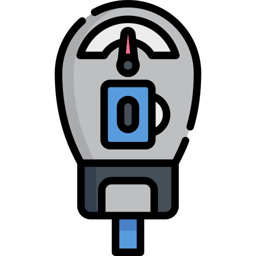 parkeermeter Kawaii Lineal color icoon