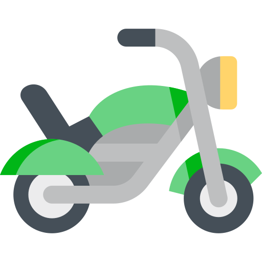 Мотоцикл Kawaii Flat иконка