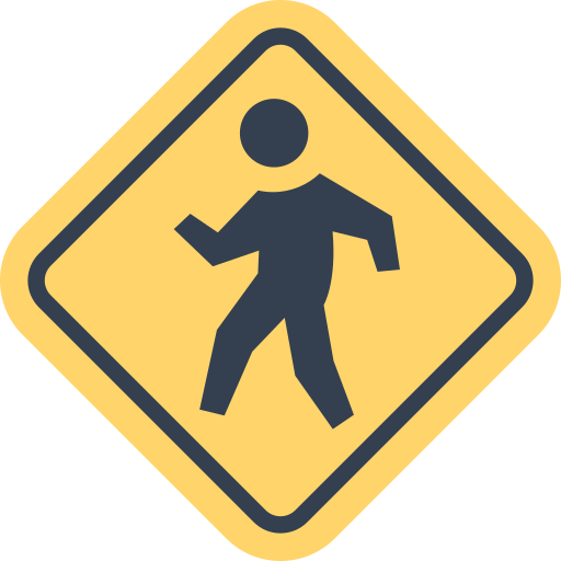Paso de peatones Kawaii Flat icono