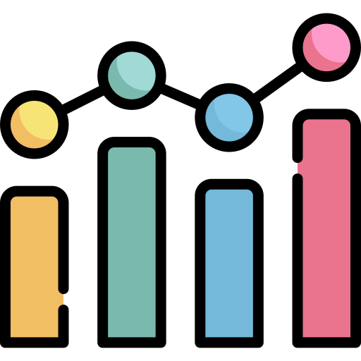 statistiken Kawaii Lineal color icon