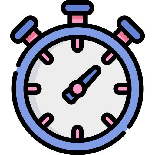 Reloj Kawaii Lineal color icono