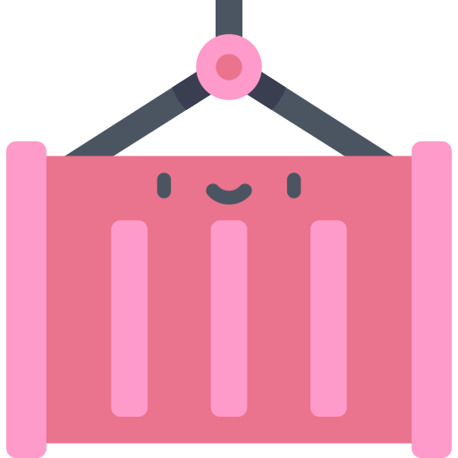 Container Kawaii Flat icon