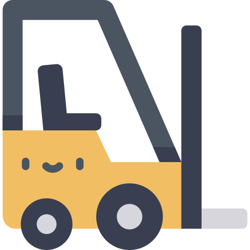 Forklift Kawaii Flat icon