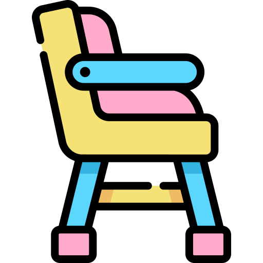 wysokie krzesło Kawaii Lineal color ikona