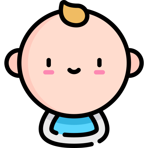 Bebé Kawaii Lineal color icono