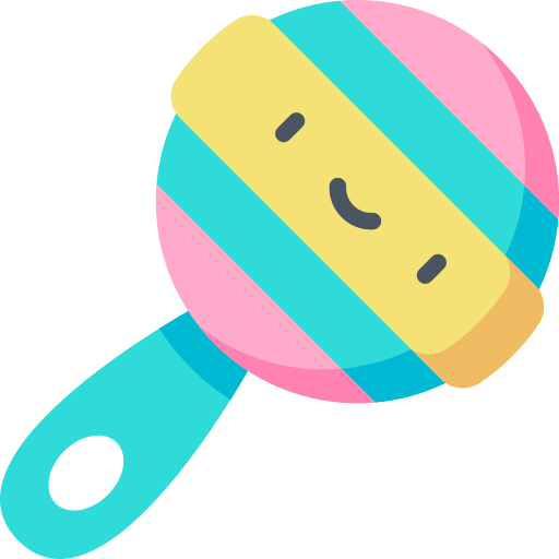 ガラガラ Kawaii Flat icon