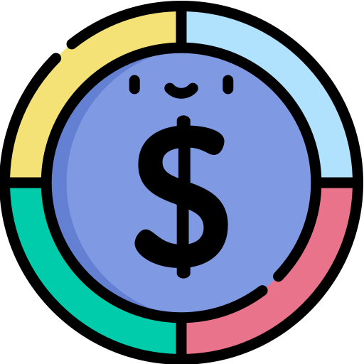 budżet Kawaii Lineal color ikona