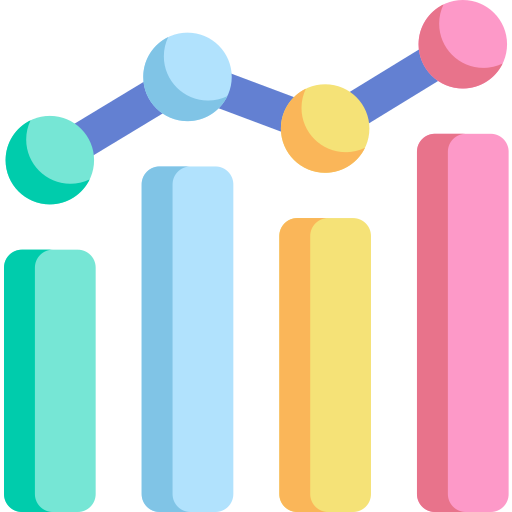 Statistics Kawaii Flat icon