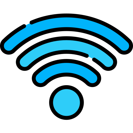 Wifi Kawaii Lineal color icon