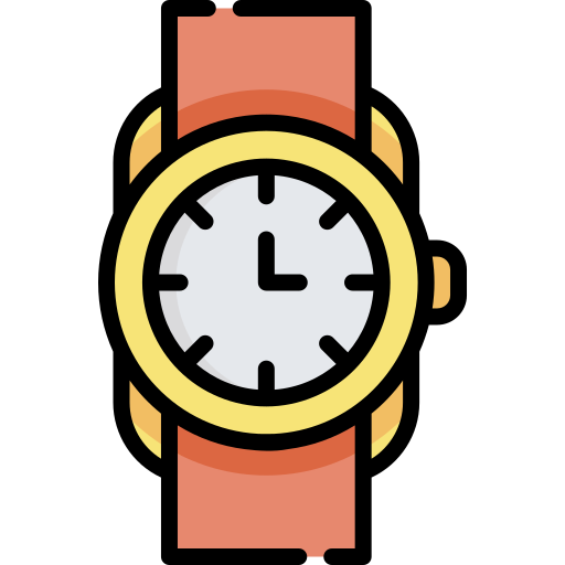 reloj de pulsera Kawaii Lineal color icono