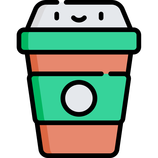 Coffee cup Kawaii Lineal color icon