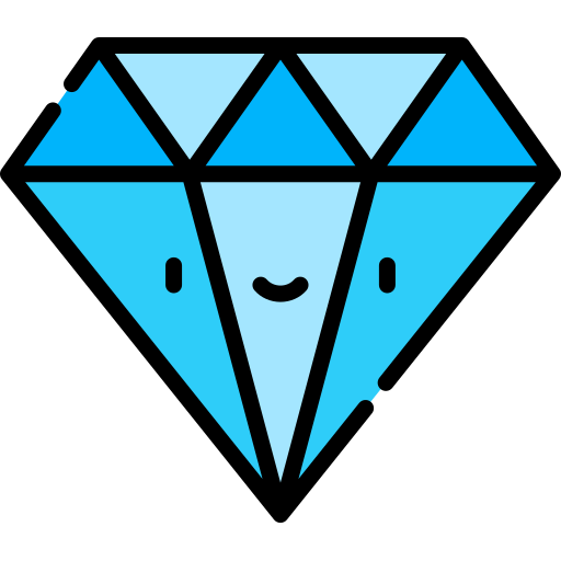 Алмазный Kawaii Lineal color иконка